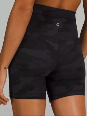 lululemon athletica Black Charcoal Camo High-Rise Athletic Shorts